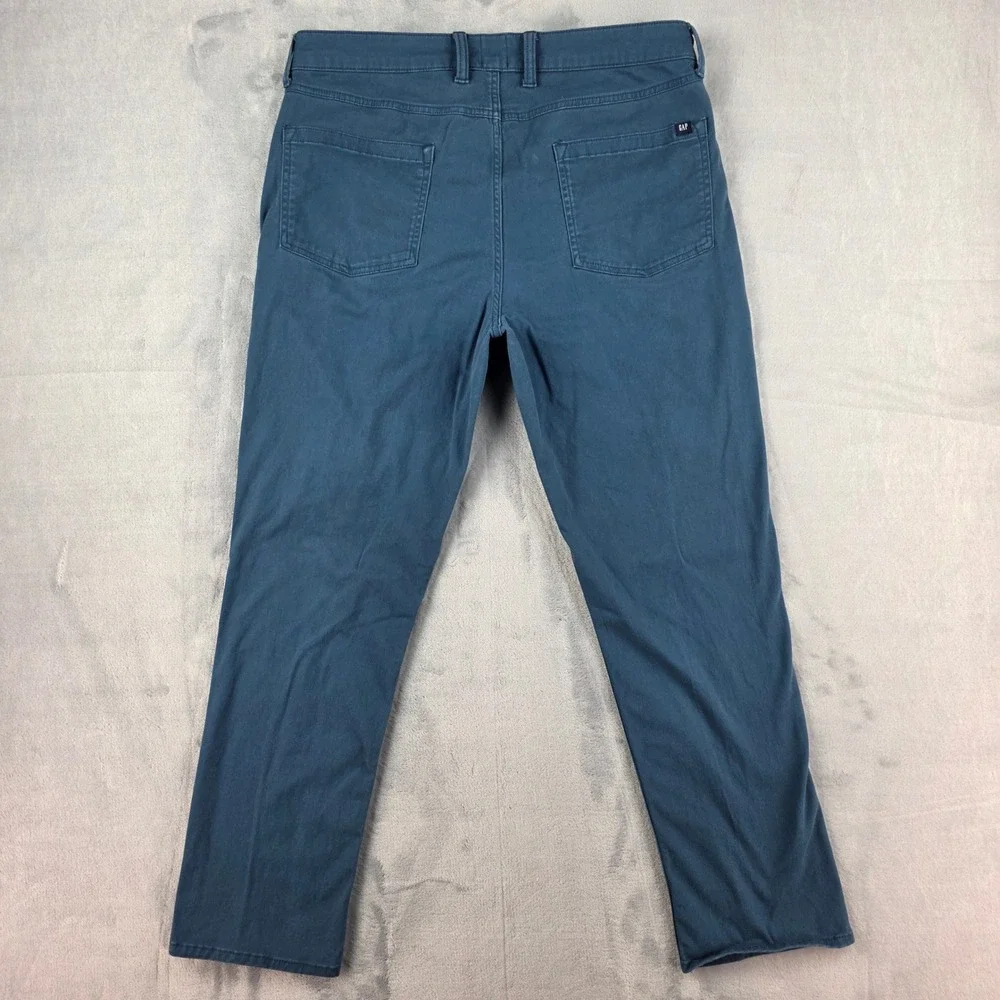 Gap Mens Slim Fit Chino Pants Teal Blue Stretch Cotton‎ 36x30 QMP1636S